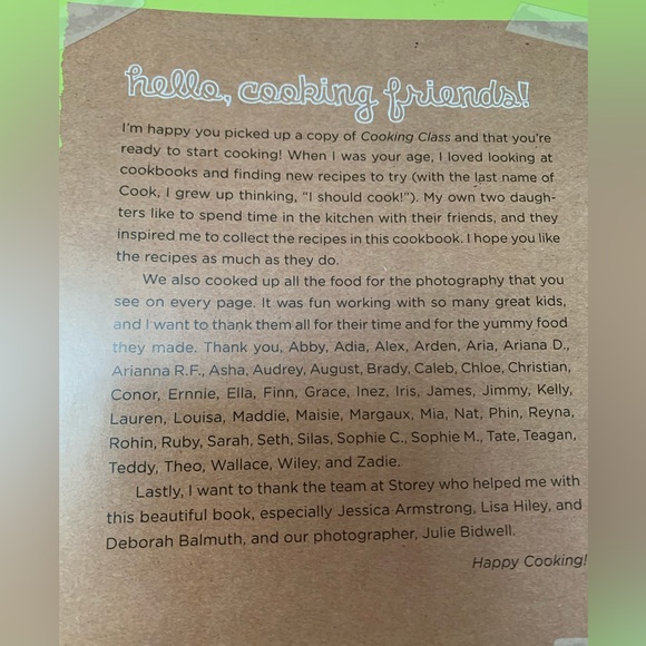 COOKING CLASS COOKBOOK - Picture 3 of 4